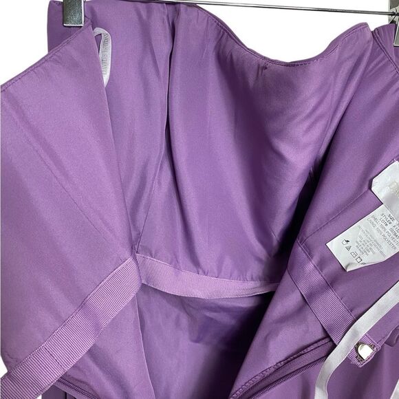 Elegant David’s Bridal long strapless dress /gown chiffon flowing purple - Picture 6 of 12